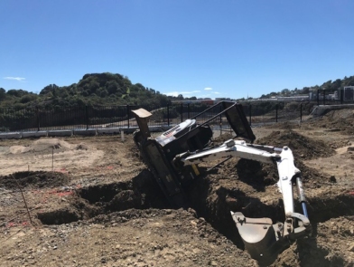 Excavator Overturned